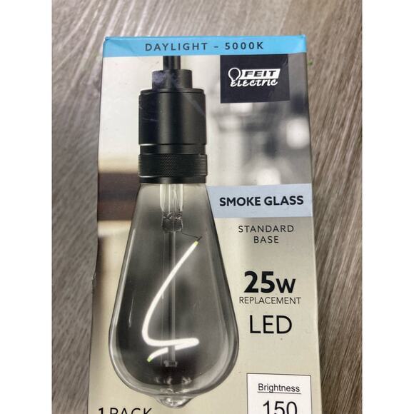 Feit Electric Edison LED Bulb Vintage 4.5W Dimmable Smoke Glass Daylight 1-Pack - Picture 4 of 8